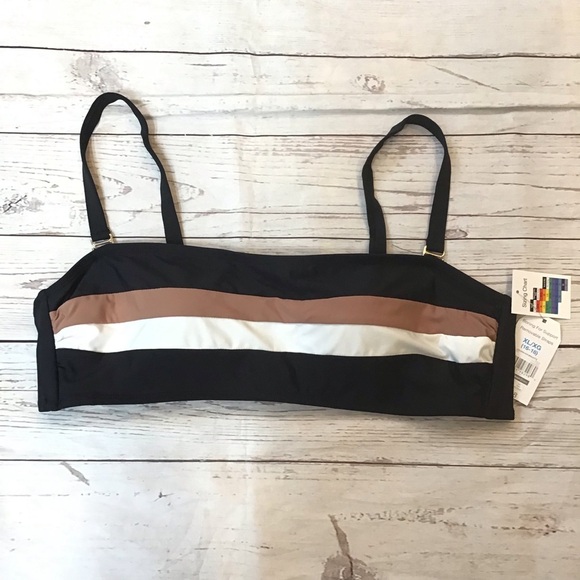 Time and Tru Womens Black Wrap Bikini Top Size XLarge - Picture 5 of 7